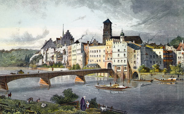 Wasserburg am Inn von Johann Poppel