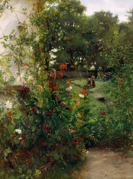 Leibls Garten in Aibling von Johann Sperl