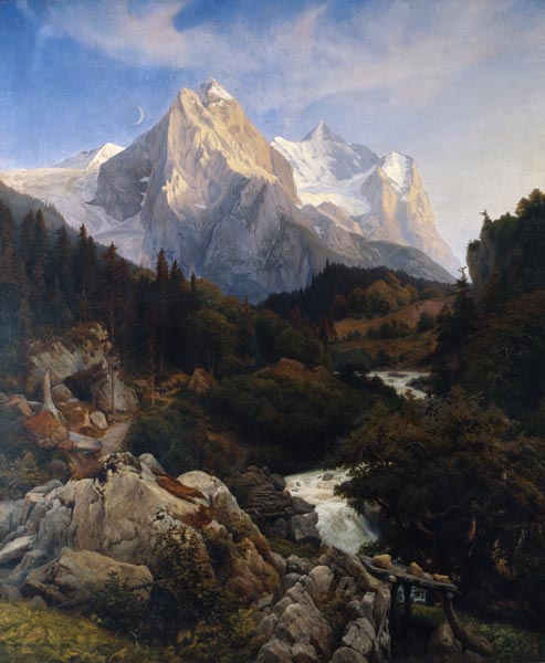 Das Wetterhorn. von Johann Wilhelm Schirmer