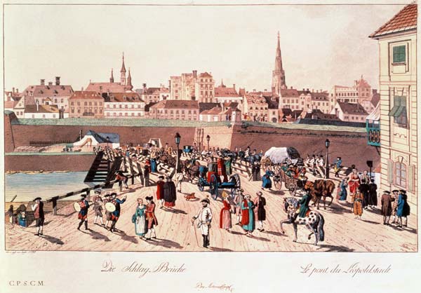 The Bridge at Leopoldstadt, Vienna von Johann Ziegler