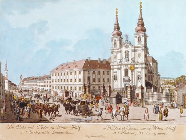 Parish Church and Convent of Mariahilf, Vienna von Johann Ziegler
