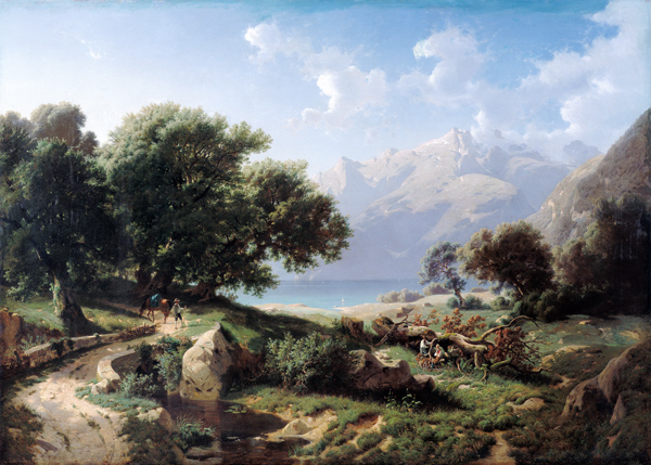 Morgenstimmung am Comer See in der Nähe von Domaso. von Johannes B. Duntze