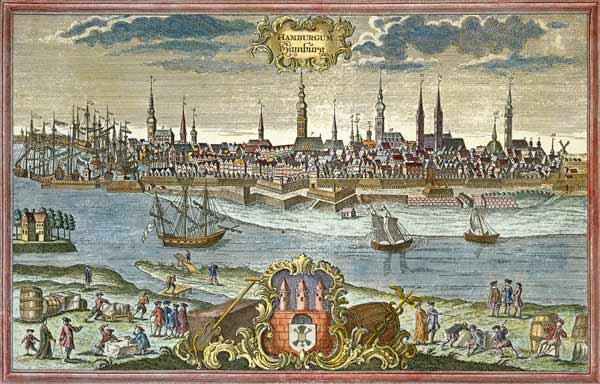 Hamburg um 1750 von Johann Georg Ringlin