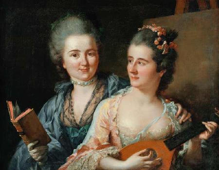 Doppelporträt der Schwestern Friederike Elisabeth und Wilhelmine Oeser