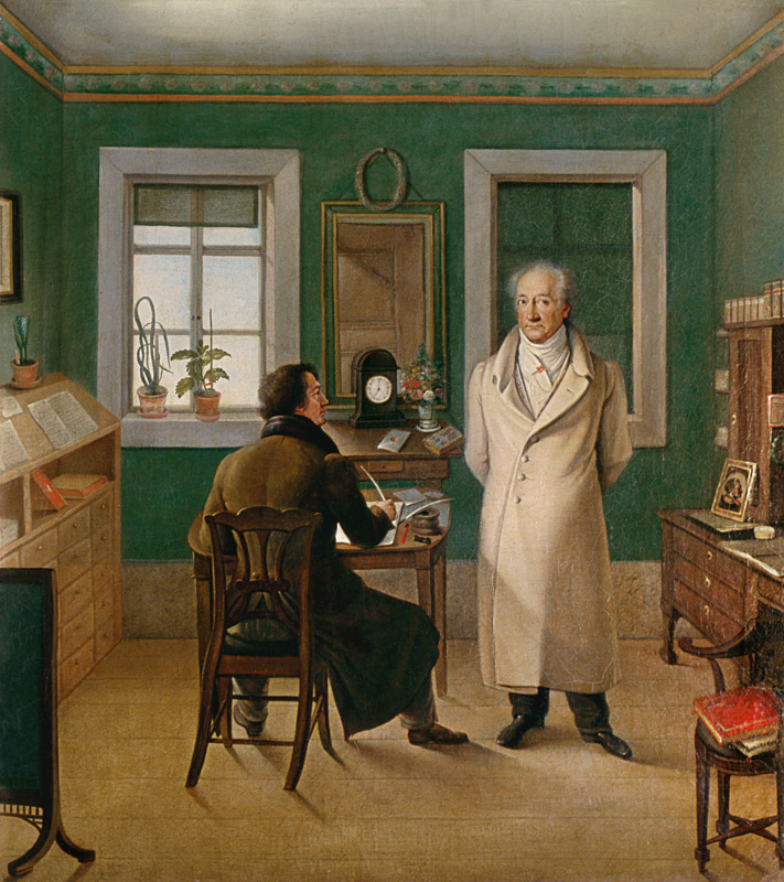 Goethe in seinem Arbeitszimmer - dem Schreiber John diktierend von Johann Joseph Schmeller