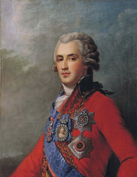 Porträt von Reichsfürst Platon Subow (1767-1822), Favorit der Kaiserin Katharina II. von Johann Leberecht Eggink