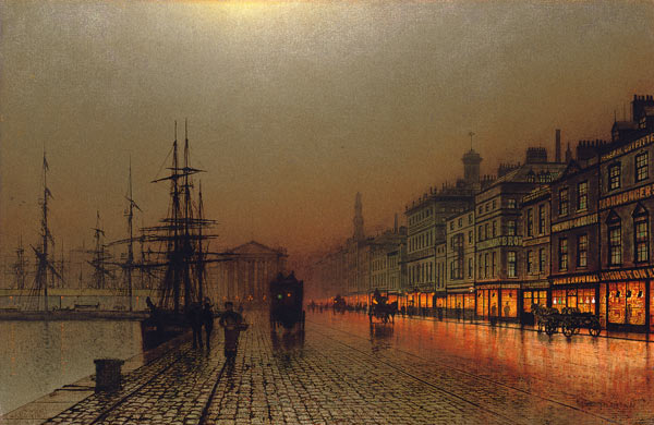Greenock Dock by Moonlight von John Atkinson Grimshaw