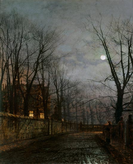 Moonlit Street Scene von John Atkinson Grimshaw