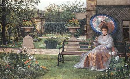 In the Plesaunce, Knostrop Hall, Leeds von John Atkinson Grimshaw