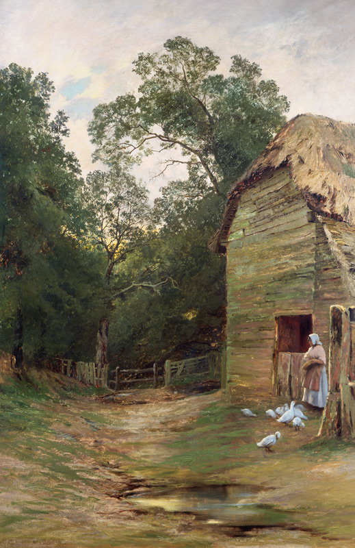 A Surrey Farmyard von John Clayton Adams