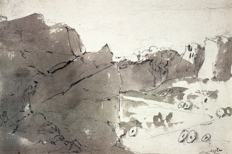 A Quarry for Mill-stones in Derbyshire von John Constable
