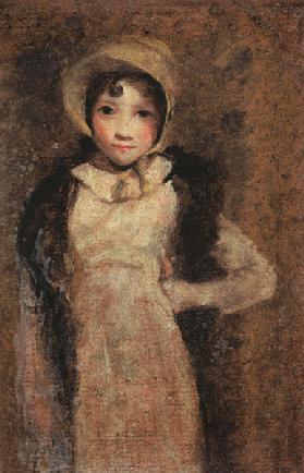 A Girl, thought to be the artist's daughter  paper laid on