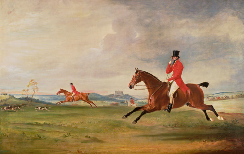 John, 5th Duke of Rutland, General Lord Charles Manners and General Lord Robert Manners Hunting von John E. Ferneley d.J.
