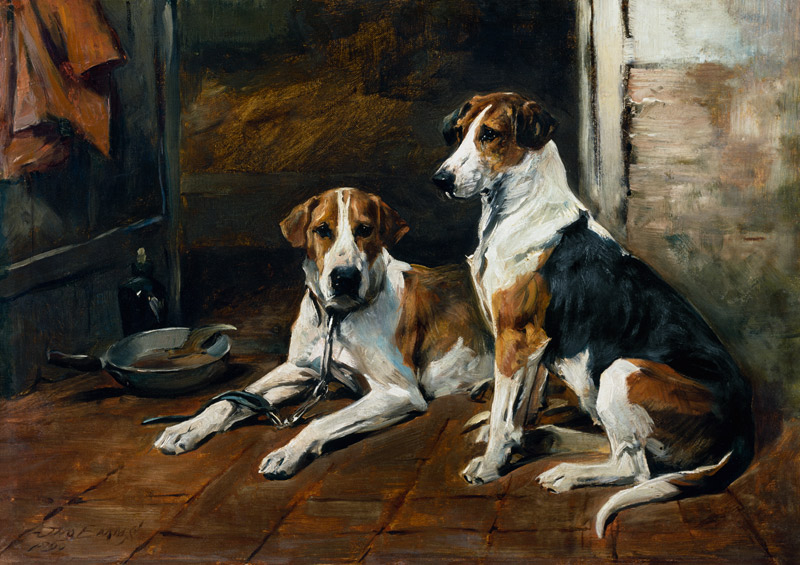 Hounds in a Stable Interior von John Emms