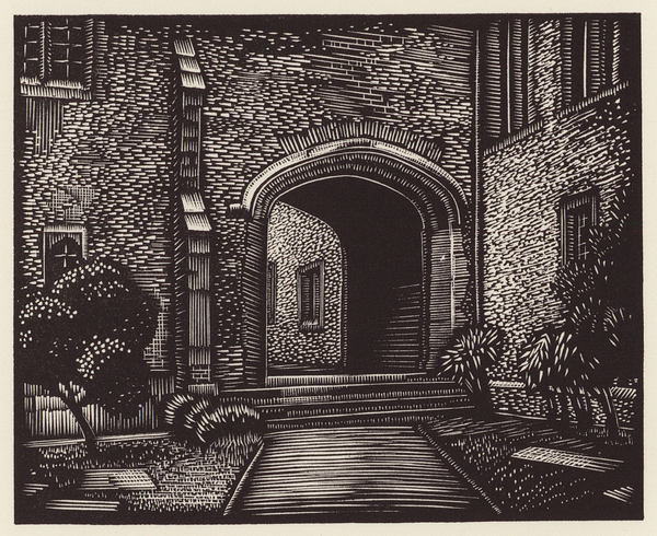 Cambridge: Corpus Christi from St Benets von John Frederick Greenwood