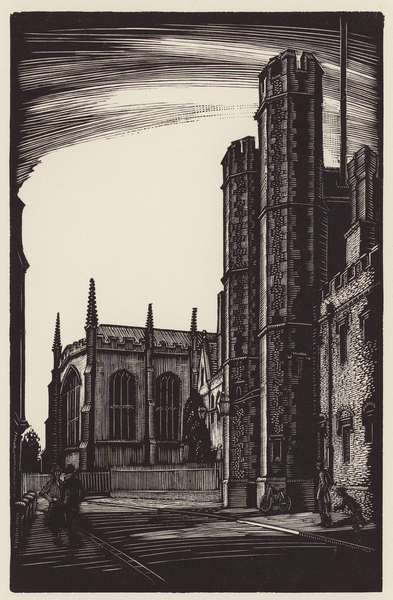 Cambridge: St Johns Gateway and East End of Trinity Chapel von John Frederick Greenwood