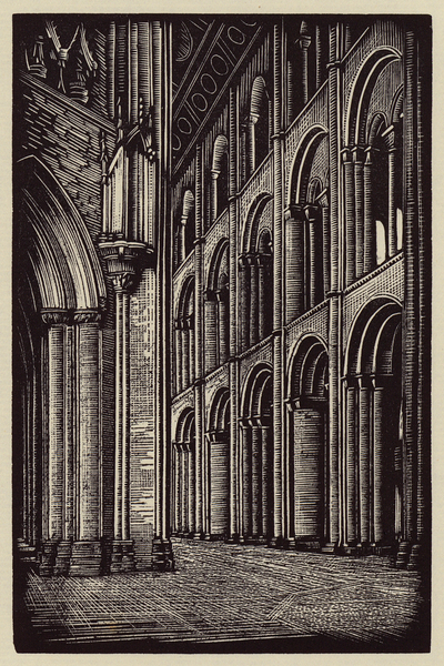 Ely Cathedral: The Nave looking West von John Frederick Greenwood