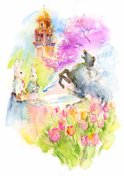 Plaza at Easter von John Keeling