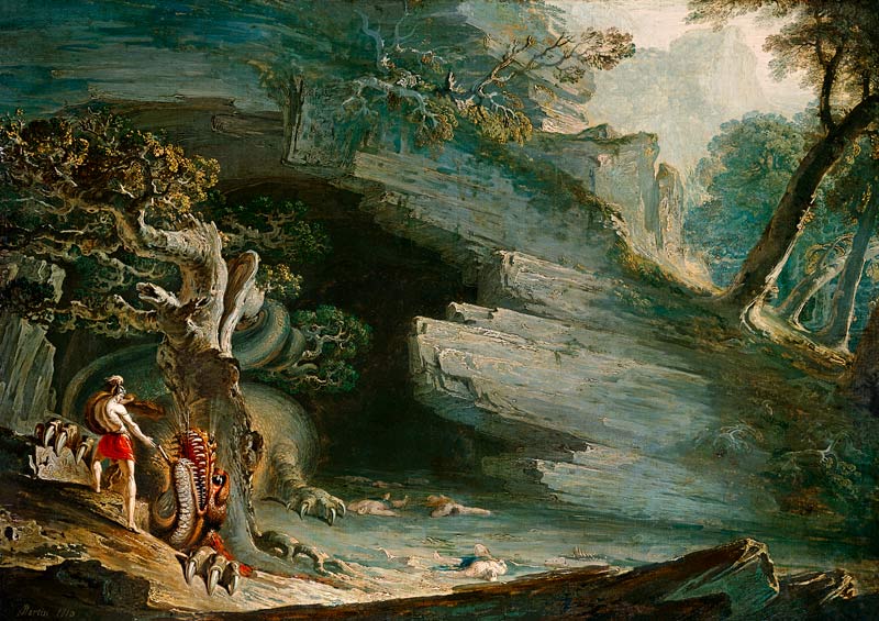 Cadmus and the Dragon von John Martin
