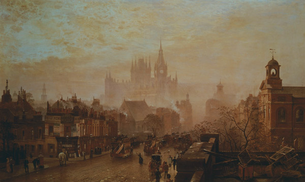 The Station and Saint Pancras Hotel on Pentonville Road, London sunset von John O'Connor