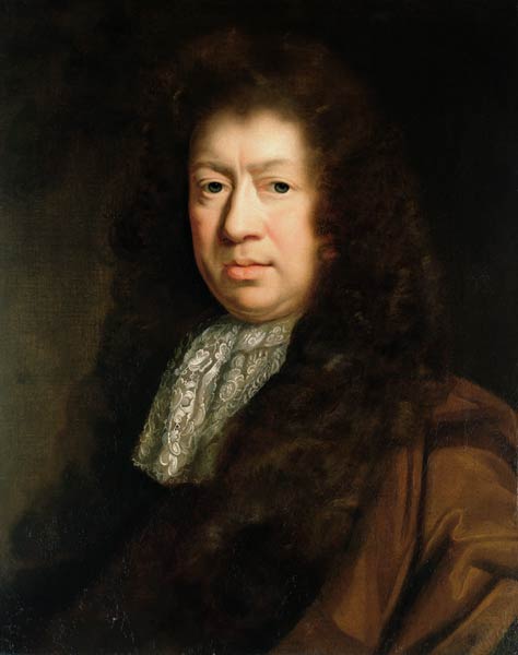 Portrait of Samuel Pepys (oil on canvas) von John Riley