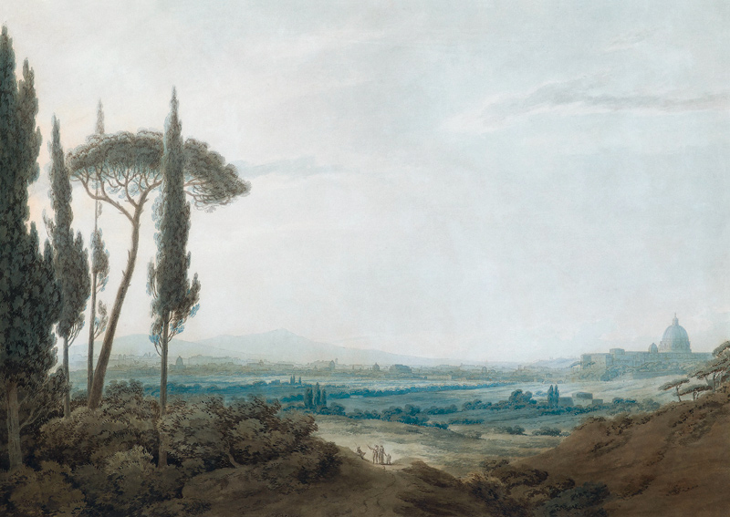 Rome from the Villa Mellini von John Robert Cozens