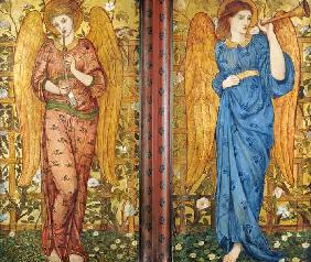 Angels with an oboe and a trumpet