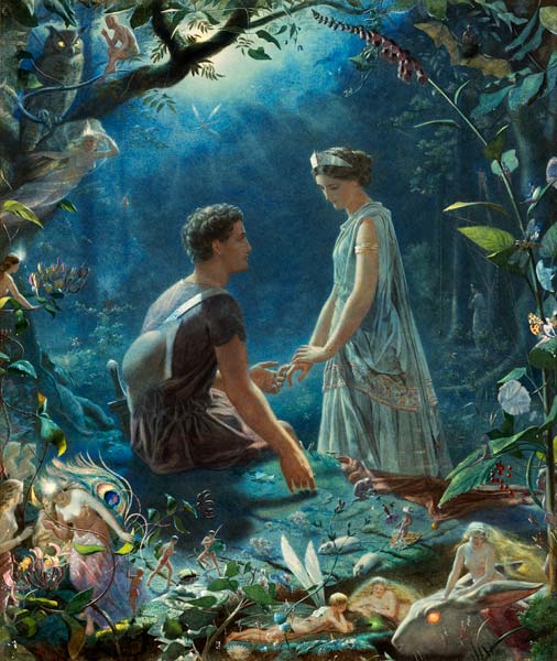 Hermia und Lysander. Ein Sommernachtstraum von John Simmons