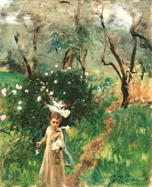 Gathering Flowers at Twilight von John Singer Sargent