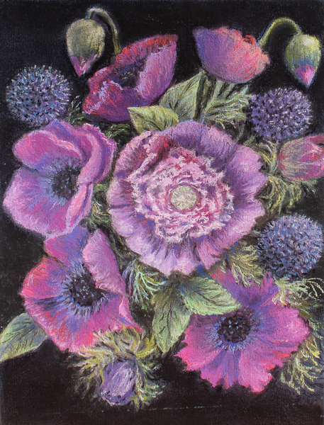 Anemones and thistles von Margo Starkey