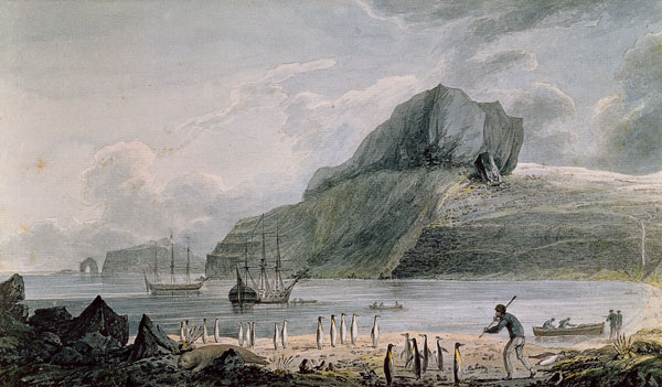 A view of Christmas Harbour in Kerguelen's Land von John Webber