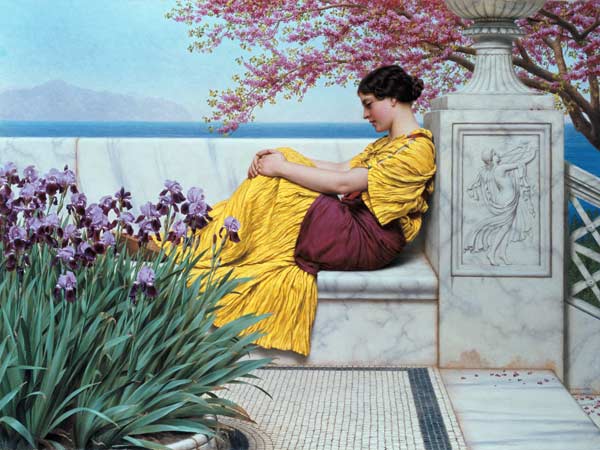 Under the Blossom that Hangs on the Bough von John William Godward