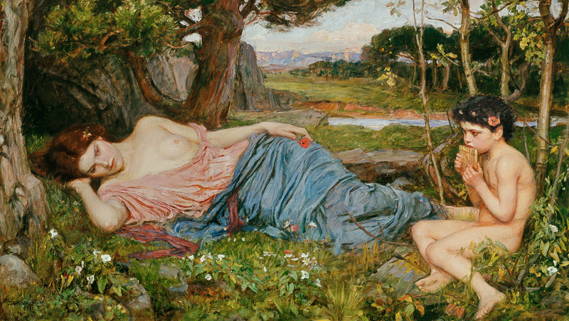 Listen to my Sweet Pipings von John William Waterhouse