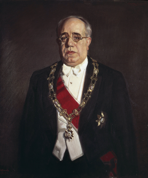 Portrait of Manuel Azana (1880-1940), Spanish politician von Jose Maria Lopez Mezquita