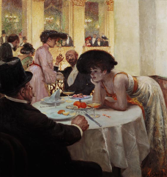 Gesellschaft im Sophiensaal Wien von Josef Engelhart