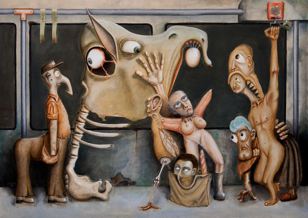 Das Monster in der Straßenbahn von Josef Fastus