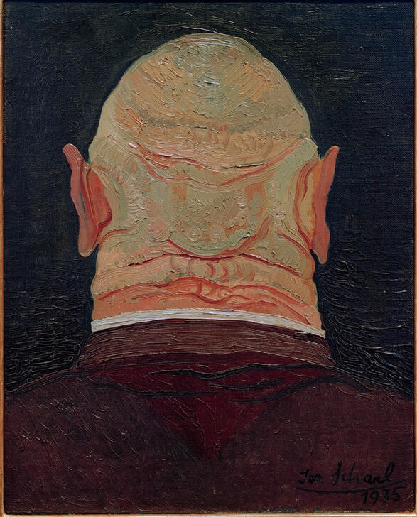 Bald man from behind von Josef Scharl