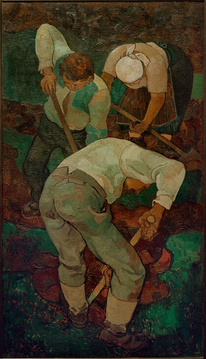 Digging farm labourers von Josef Scharl