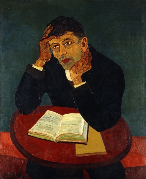 Lesender Mann von Josef Scharl