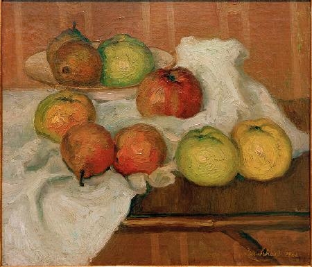Still life with apples
