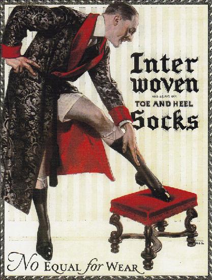 Advert for interwoven socks