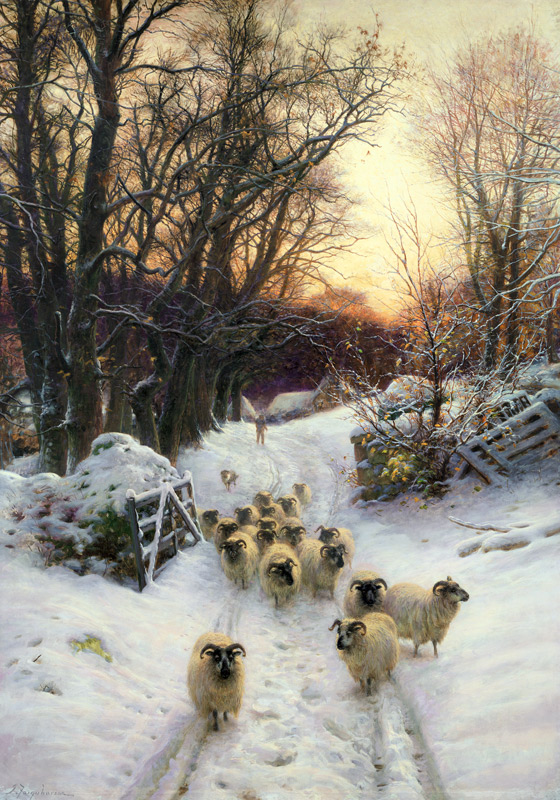 The Sun Had Closed the Winter's Day (oil on canvas) von Joseph Farquharson