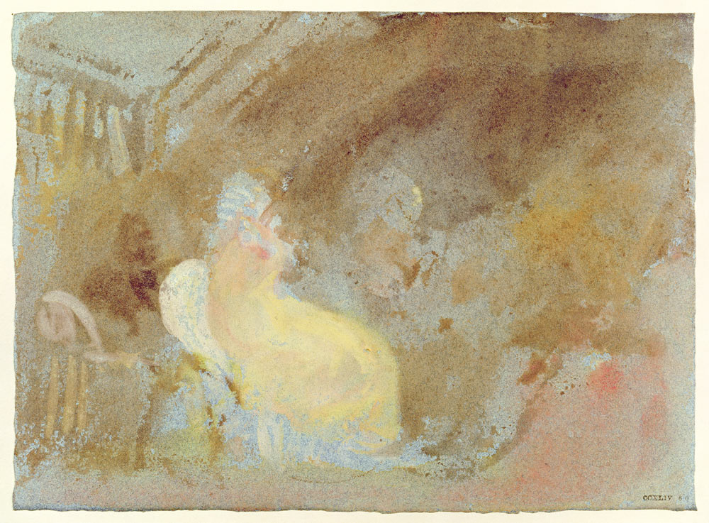 Interior at Petworth with seated figure von William Turner