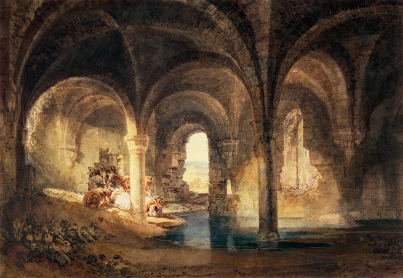 Refectory of Kirkstall Abbey von William Turner