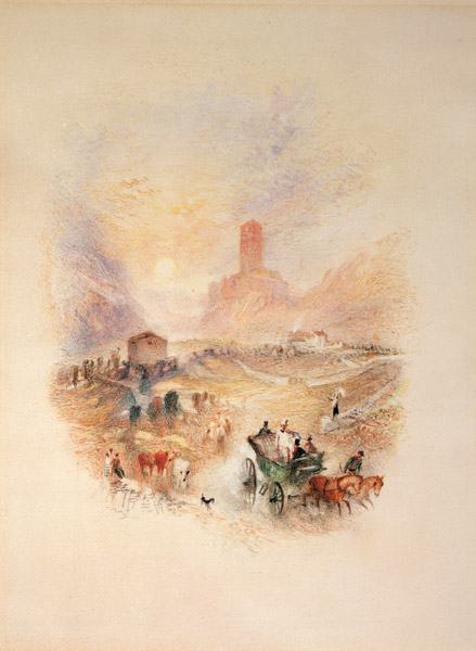 Sir Walter Scott visiting Smallholm Tower von William Turner