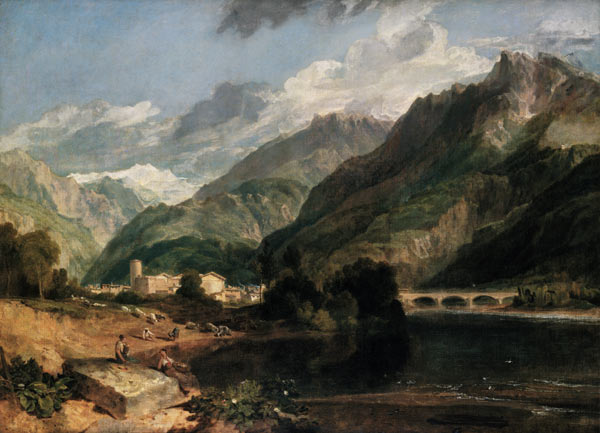 Bonneville (Savoyen) mit Mont Blanc von William Turner