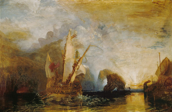 Odysseus verspottet Polyphem von William Turner