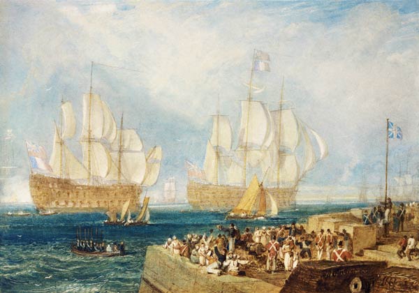 Plymouth Harbour: Towing In von William Turner