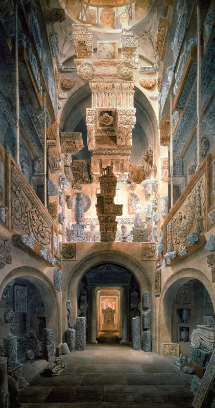 Interior of Soane Museum von Joseph Michael Gandy