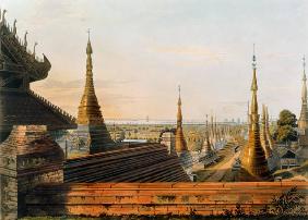 Scene upon the Eastern Road from Rangoon Looking Towards the South, plate 13 from 'Rangoon Views', e